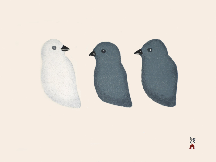 Aqiggiit (Ptarmigans) by Qavavau Manumie from the 2026 Dorset Print Collection