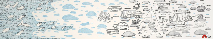 Tulaajut (Spring Migration) by Qavavau Manumie from the 2026 Dorset Print Collection