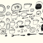 Ananaanama Uutsitingi (My Mother’s Kitchen Set) by Mary Eli Parr from the 2026 Dorset Print Collection