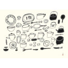 Ananaanama Uutsitingi (My Mother’s Kitchen Set) by Mary Eli Parr from the 2026 Dorset Print Collection