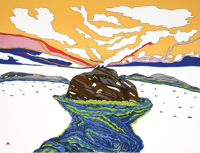 Ingirariniq (Strong Current) by Ooloosie sails from the 2026 Dorset Print Collection