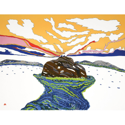Ingirariniq (Strong Current) by Ooloosie sails from the 2026 Dorset Print Collection