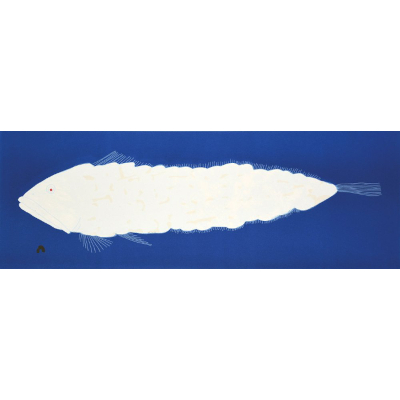 Fearsome Fish by Ningiukulu Teevee from the 2026 Dorset Print Collection