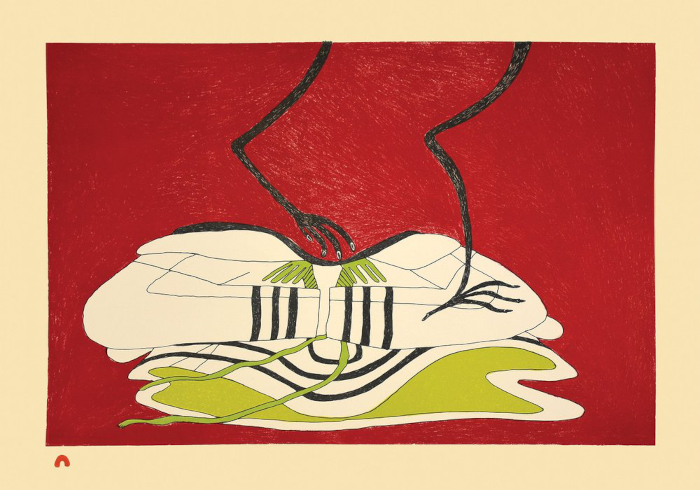 Tulugaugami (Because She’s a Raven) by Ningiukulu eve from the 2026 Dorset Print Collection