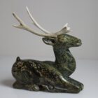 Kneeling Caribou by Sangani Osuitok from Kinngait - Cape Dorset