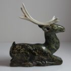 Kneeling Caribou by Sangani Osuitok from Kinngait - Cape Dorset