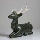 Kneeling Caribou by Sangani Osuitok from Kinngait - Cape Dorset
