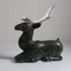 Kneeling Caribou by Sangani Osuitok from Kinngait - Cape Dorset