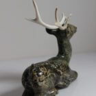 Kneeling Caribou by Sangani Osuitok from Kinngait - Cape Dorset