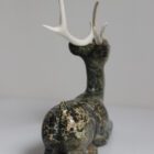 Kneeling Caribou by Sangani Osuitok from Kinngait - Cape Dorset