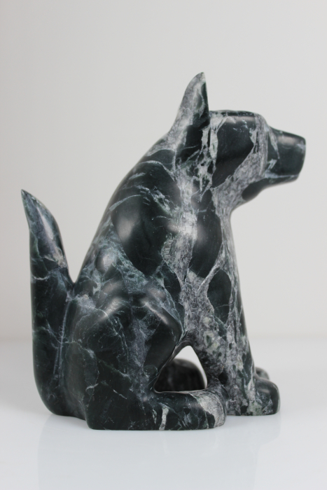 Smiling Dog By Ikkidluaq Teevee from Kinngait-Cape Dorset