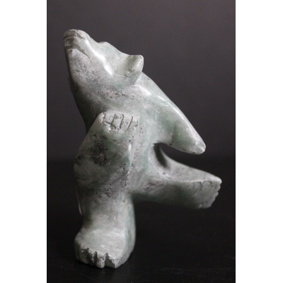 Dancing Polar Bear by Kakee Ningeosiaq from Kinngait-Cape Dorset
