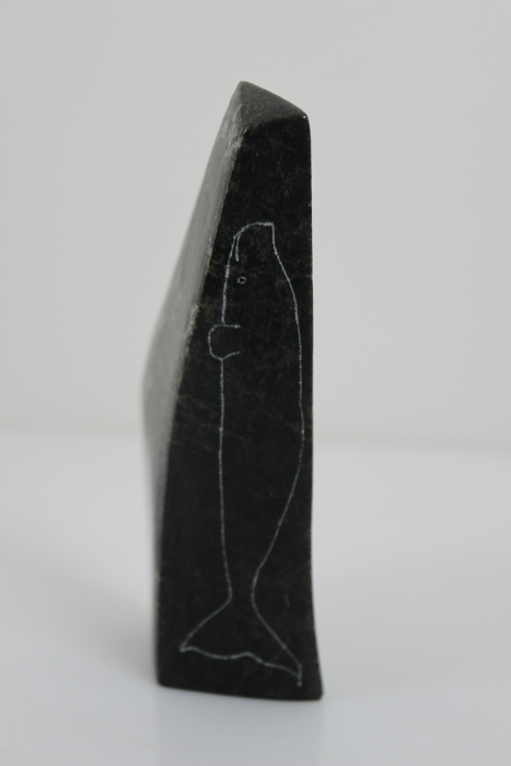 Incised Stone by Annie Ainalik Parr from Cape Dorset - Kinngait