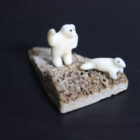 Bear and Seal by Mark Tungilik from Repulse Bay - Naujaat