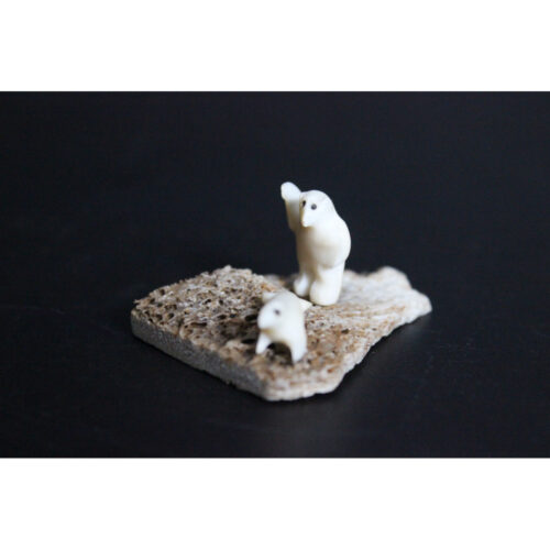 Bear and Seal by Mark Tungilik from Repulse Bay - Naujaat