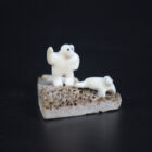Bear and Seal by Mark Tungilik from Repulse Bay - Naujaat