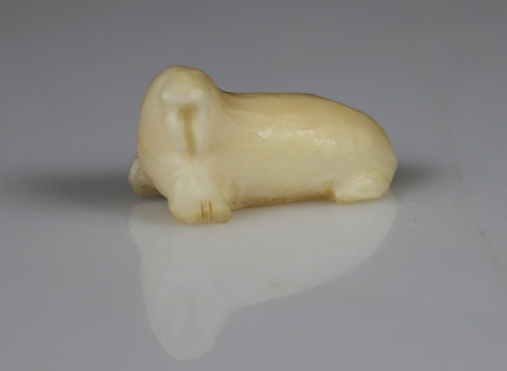 Miniature Walrus by Mark Tungilik from Repulse Bay -- Naujaat
