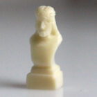 Miniature Ivory Bust of Christ by Mark Tungilik from Repulse Bay / Naujaat