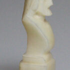 Miniature Ivory Bust of Christ by Mark Tungilik from Repulse Bay / Naujaat
